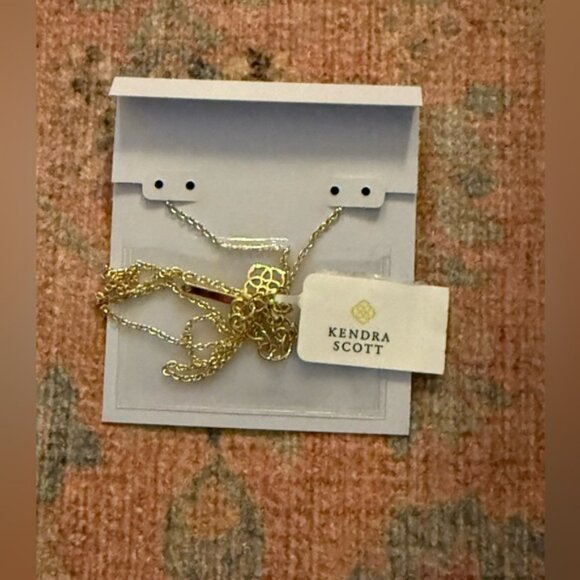 Kendra Scott 'Cory' Gold Slate Cats Eye Semiprecious Stone Pendant Necklace - Picture 8 of 8